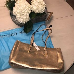 Antonio Melani “Bestie” Tote Bag in Gold - NWT